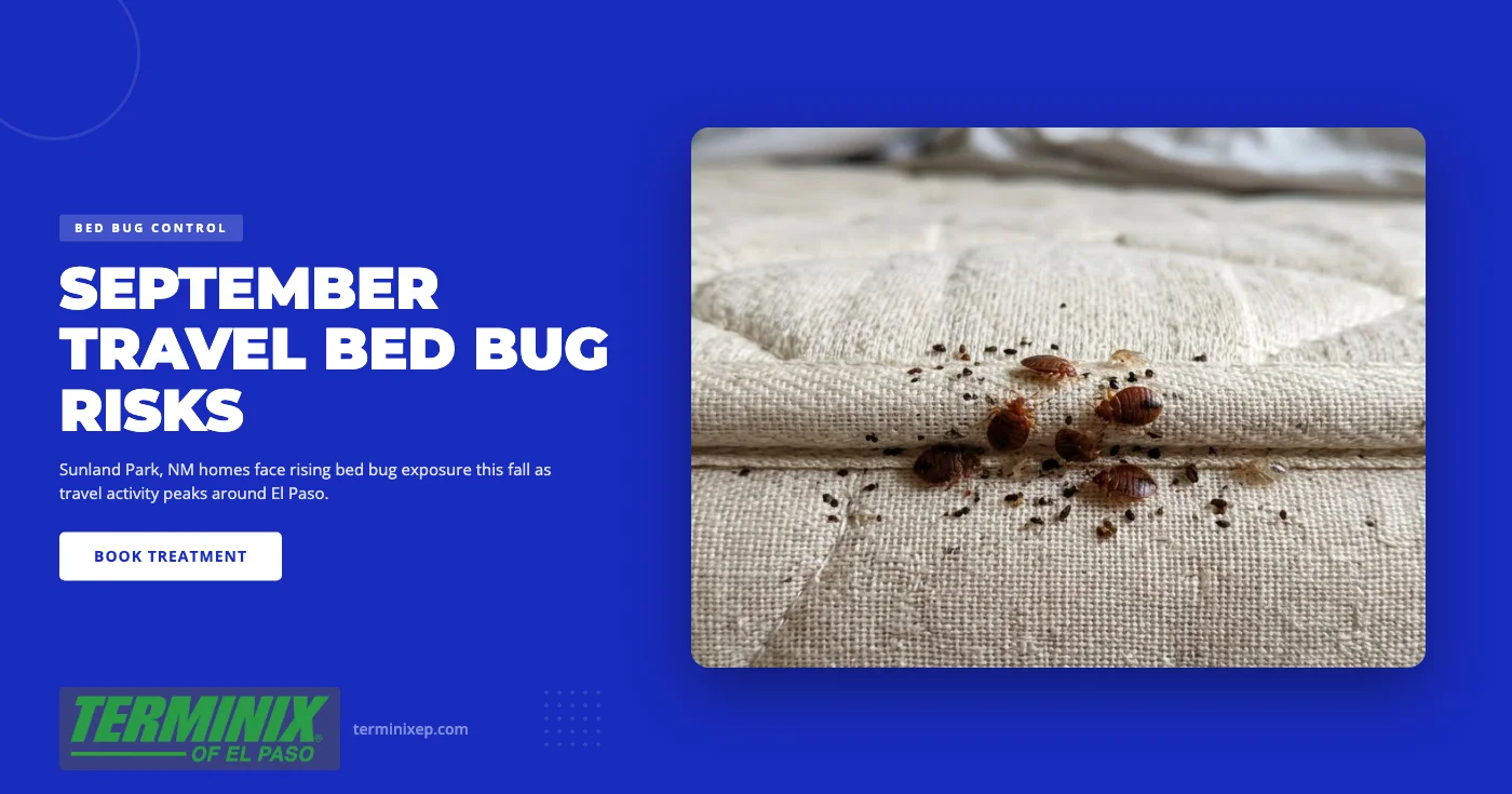 Why September Travel Season Brings Bed Bugs to Sunland Park, NM Homes