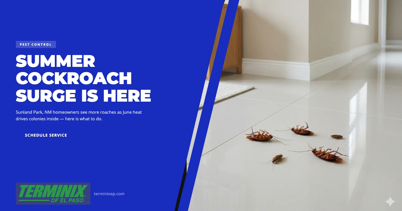 Summer Cockroach Surge in Sunland Park, NM: Why June Heat Drives Roaches Indoors
